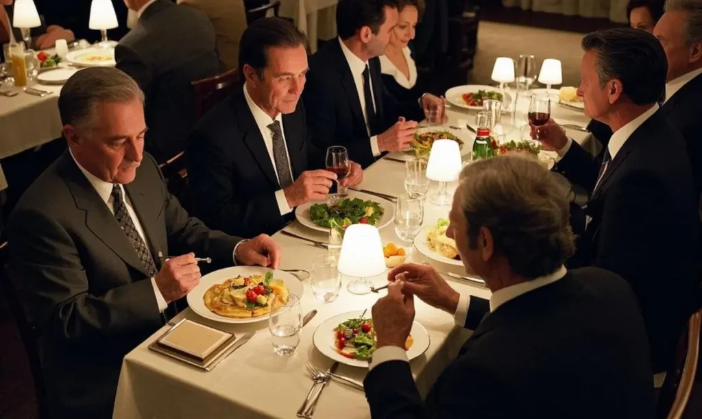 Empresarios Cenando en un sitio lujoso